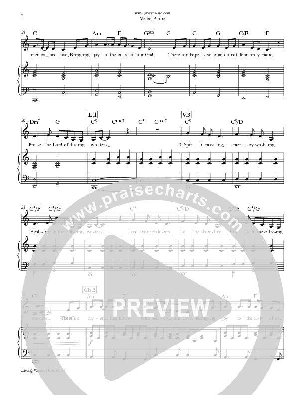 Living Waters Piano/Vocal (Keith & Kristyn Getty)