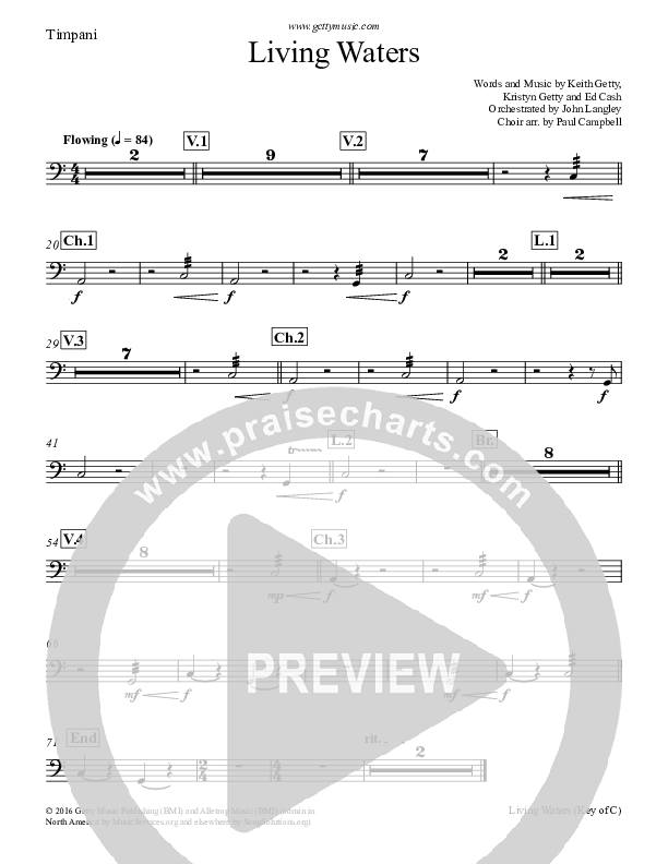 Living Waters Timpani (Keith & Kristyn Getty)