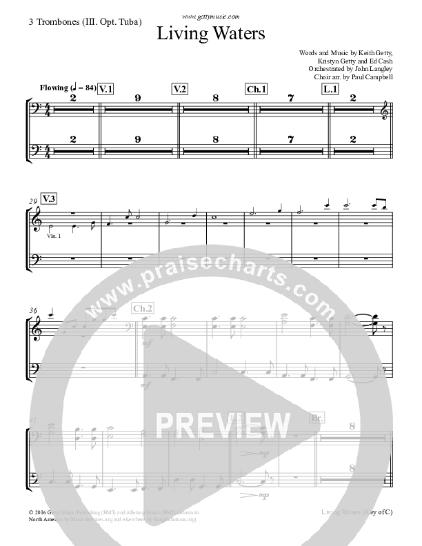 Living Waters Trombone 1/2/3 (Keith & Kristyn Getty)