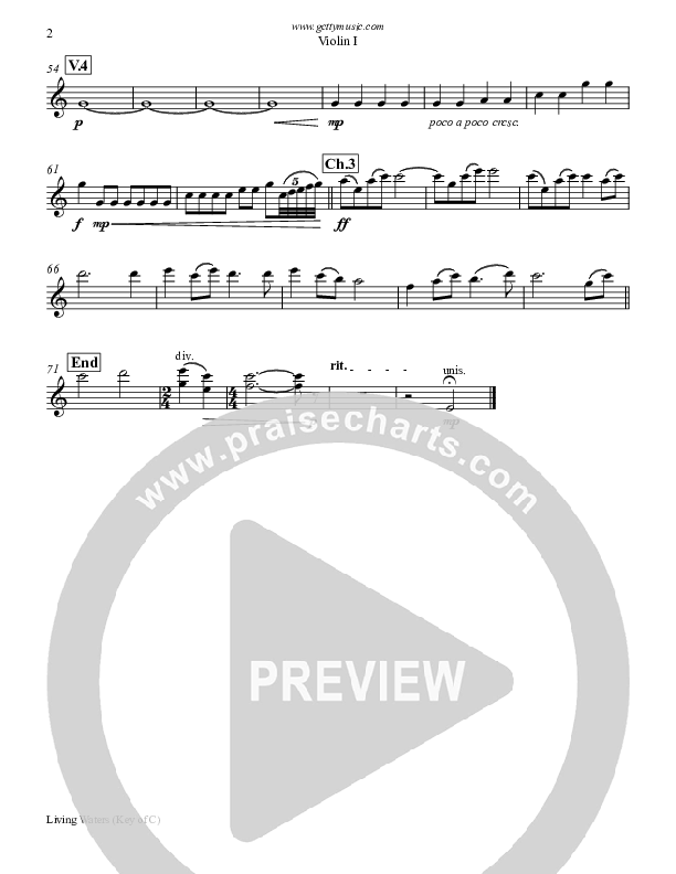 Living Waters Violin 1 (Keith & Kristyn Getty)