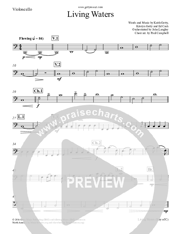 Living Waters Violincello (Keith & Kristyn Getty)