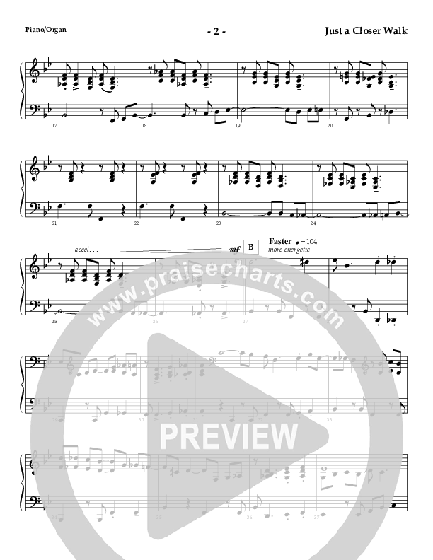 Just A Closer Walk (Instrumental) Piano Sheet (AnderKamp Music)