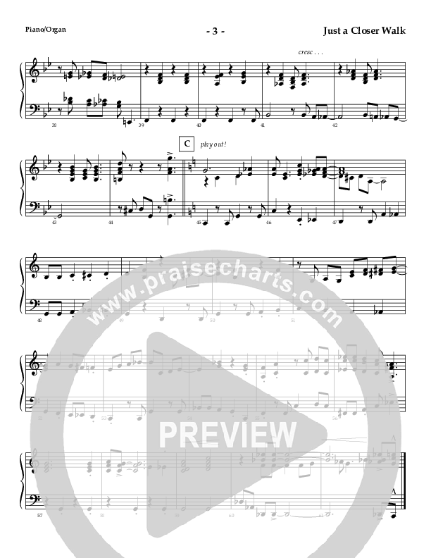 Just A Closer Walk (Instrumental) Piano Sheet (AnderKamp Music)