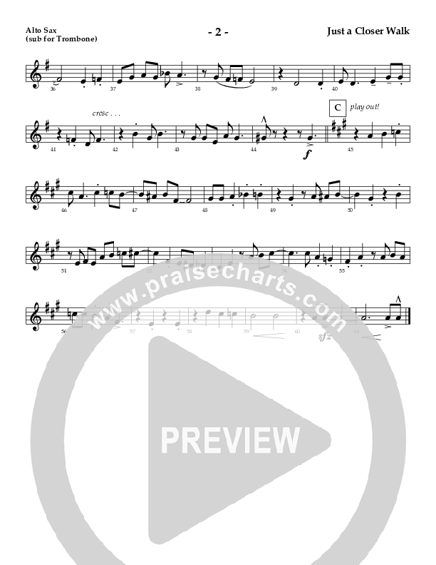 Just A Closer Walk (Instrumental) Substitute Parts (AnderKamp Music)