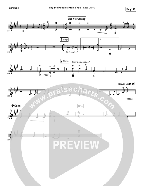 May The Peoples Praise You Bari Sax (Keith & Kristyn Getty)