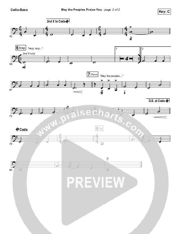 May The Peoples Praise You Cello/Bass (Keith & Kristyn Getty)