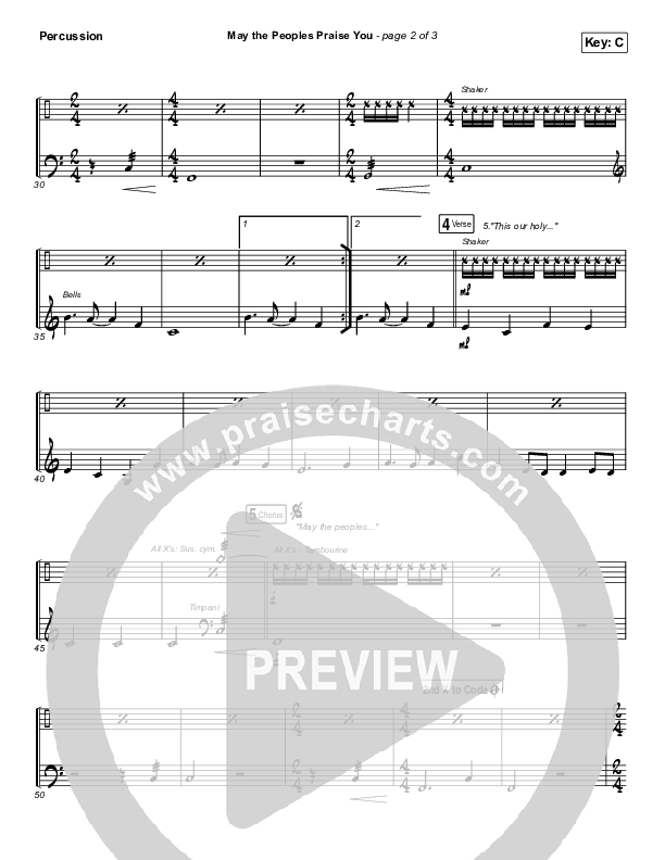 May The Peoples Praise You Percussion (Keith & Kristyn Getty)