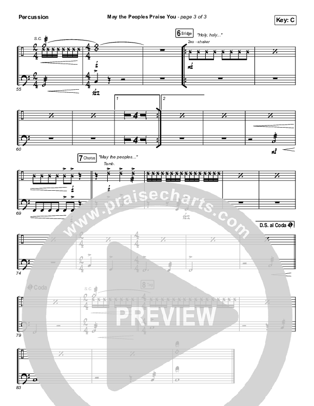 May The Peoples Praise You Percussion (Keith & Kristyn Getty)