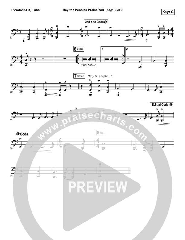 May The Peoples Praise You Trombone 3/Tuba (Keith & Kristyn Getty)