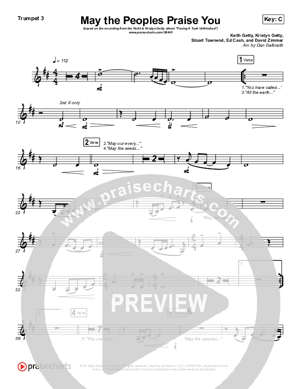 May The Peoples Praise You Trumpet 3 (Keith & Kristyn Getty)