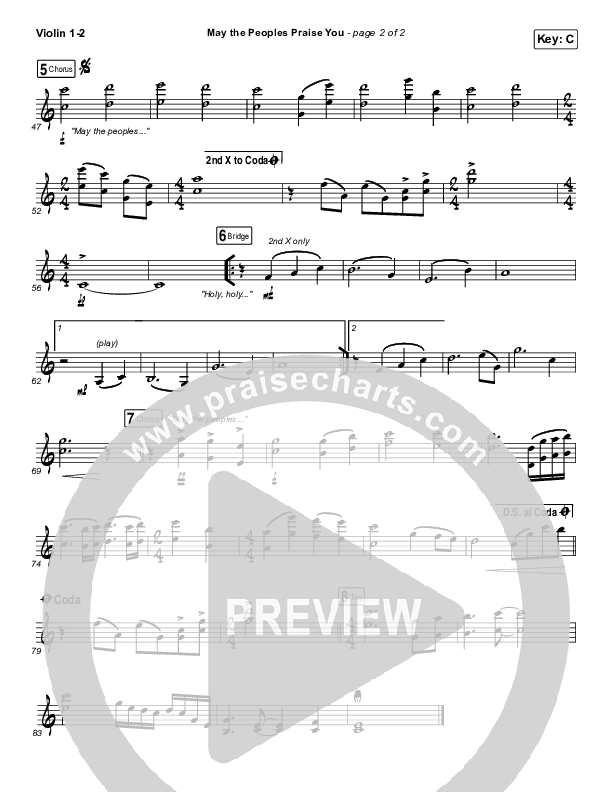 May The Peoples Praise You Violin 1/2 (Keith & Kristyn Getty)