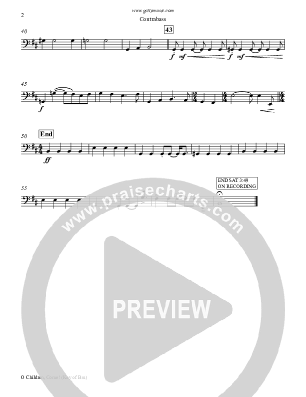 O Children Come Contrabass (Keith & Kristyn Getty)