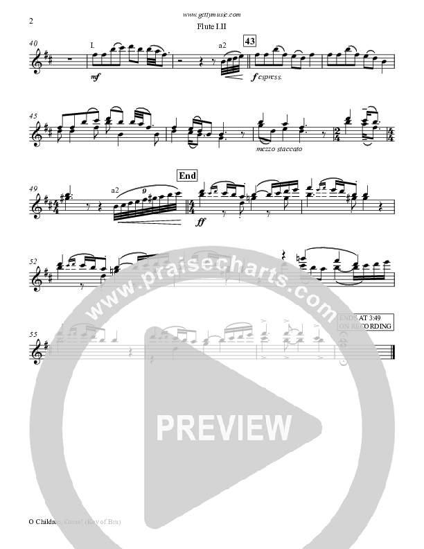 O Children Come Flute 1/2 (Keith & Kristyn Getty)