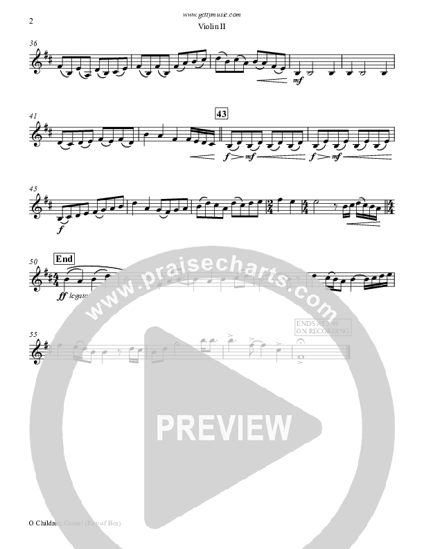 O Children Come Violin 2 (Keith & Kristyn Getty)