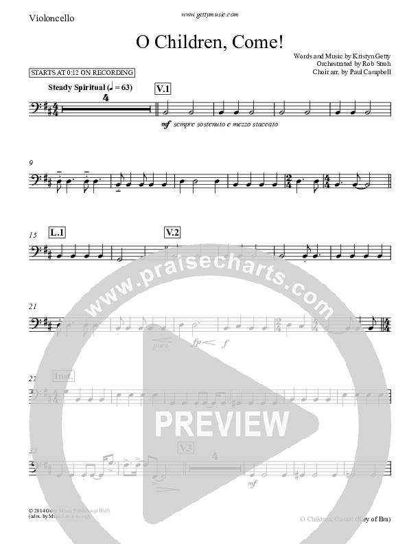 O Children Come Violincello (Keith & Kristyn Getty)