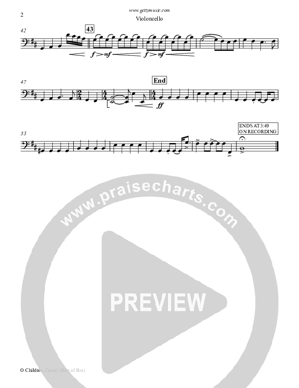 O Children Come Violincello (Keith & Kristyn Getty)