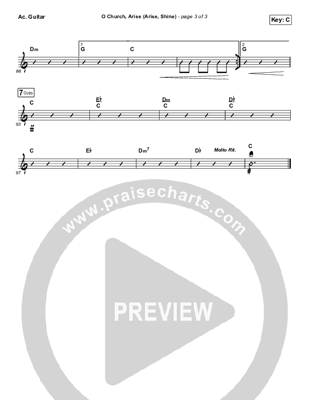 O Church Arise (Arise Shine) Acoustic Guitar (Keith & Kristyn Getty)