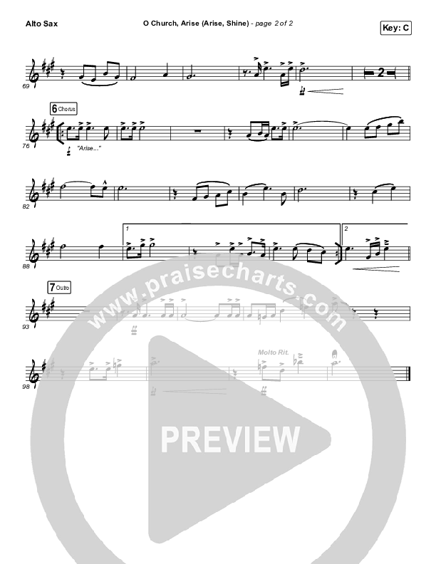 O Church Arise (Arise Shine) Alto Sax (Keith & Kristyn Getty)