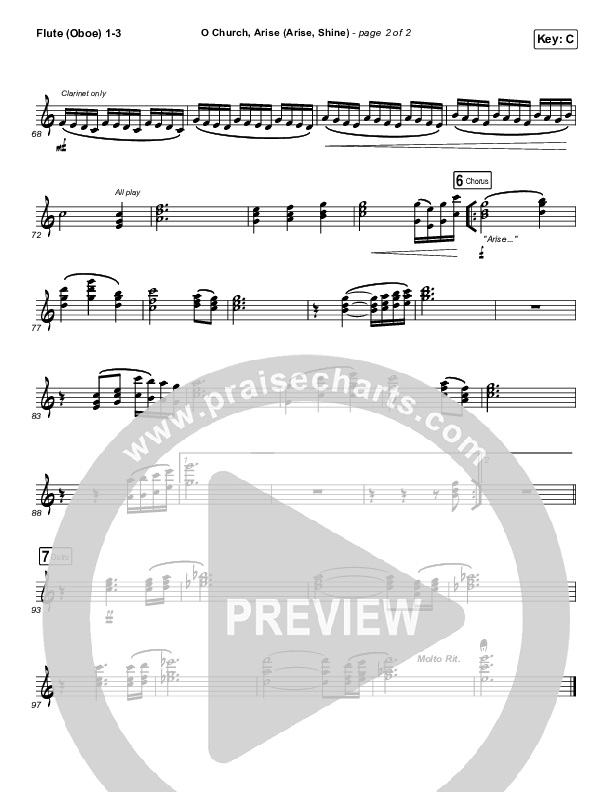 O Church Arise (Arise Shine) Flute/Oboe 1/2/3 (Keith & Kristyn Getty)