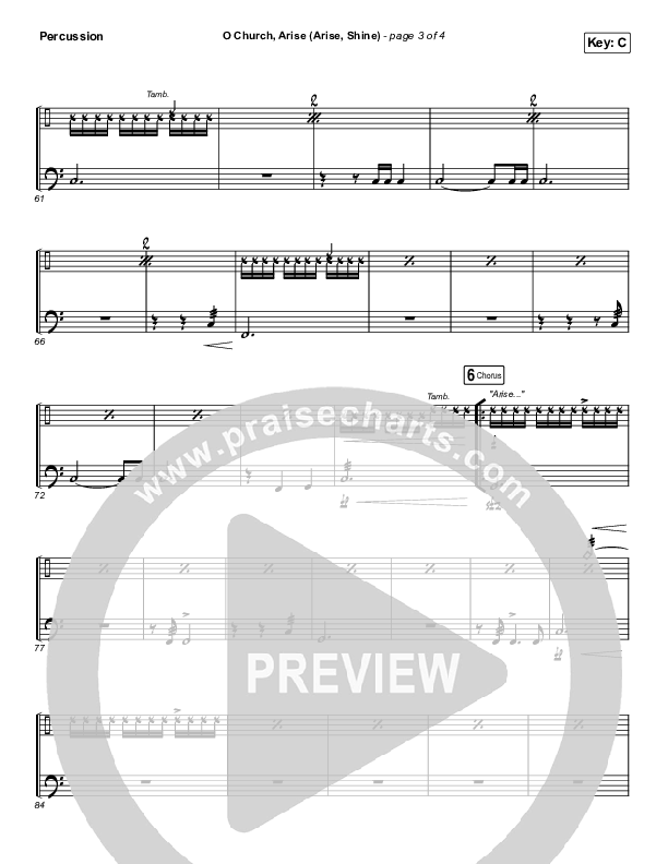 O Church Arise (Arise Shine) Percussion (Keith & Kristyn Getty)