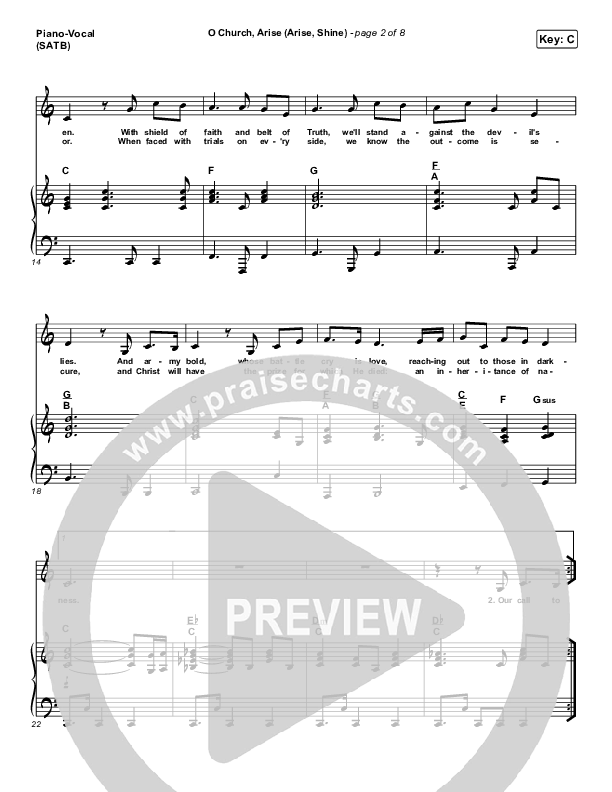 O Church Arise (Arise Shine) Piano/Vocal Pack (Keith & Kristyn Getty)