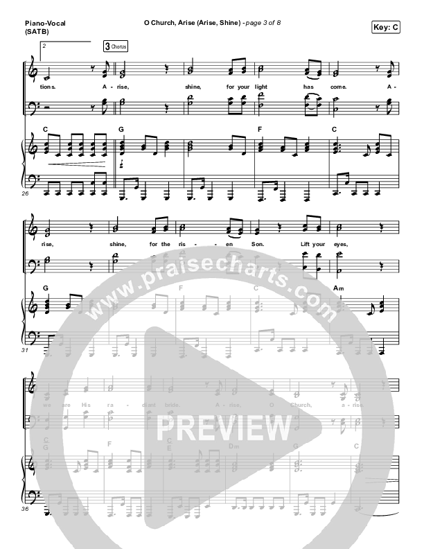 O Church Arise (Arise Shine) Piano/Vocal Pack (Keith & Kristyn Getty)