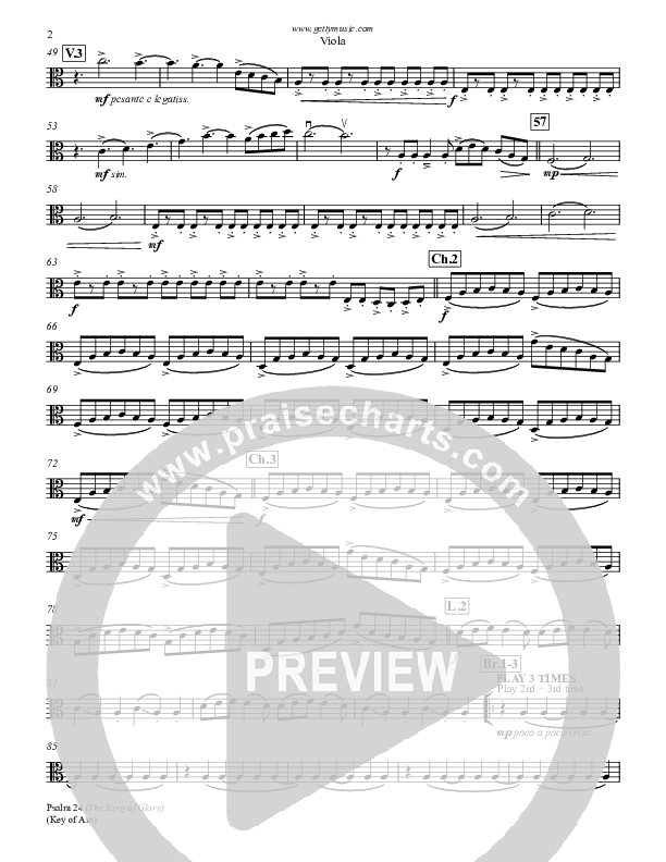 Psalm 24 (The King Of Glory) Viola (Keith & Kristyn Getty)