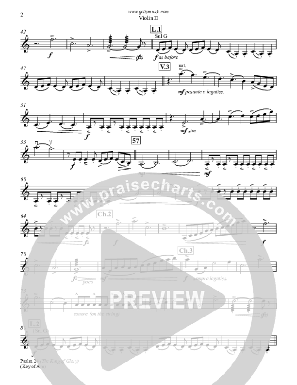 Psalm 24 (The King Of Glory) Violin 2 (Keith & Kristyn Getty)