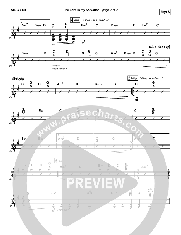 The Lord Is My Salvation Acoustic Guitar (Keith & Kristyn Getty)