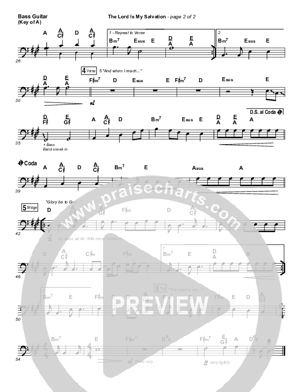 The Lord Is My Salvation Bass Guitar (Keith & Kristyn Getty)