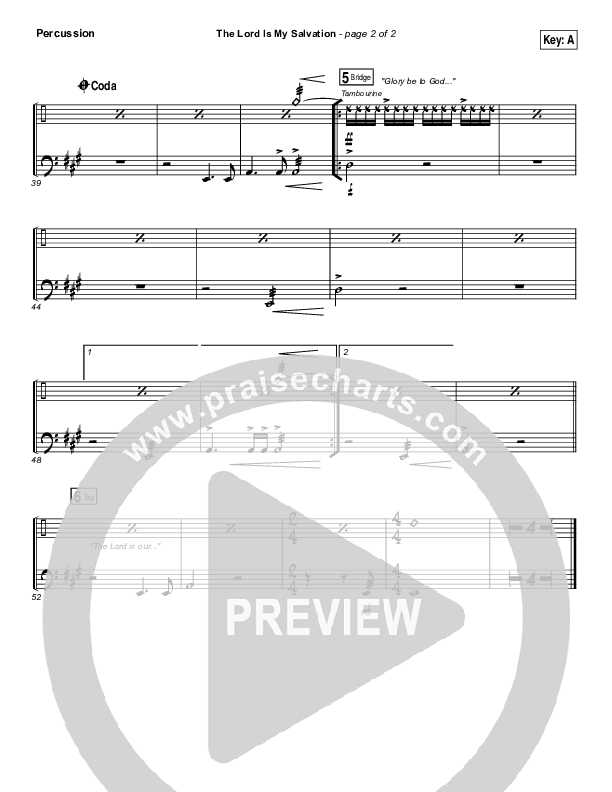 The Lord Is My Salvation Percussion (Keith & Kristyn Getty)