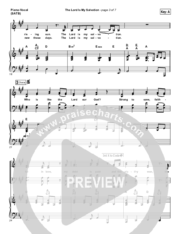 The Lord Is My Salvation Piano/Vocal (SATB) (Keith & Kristyn Getty)