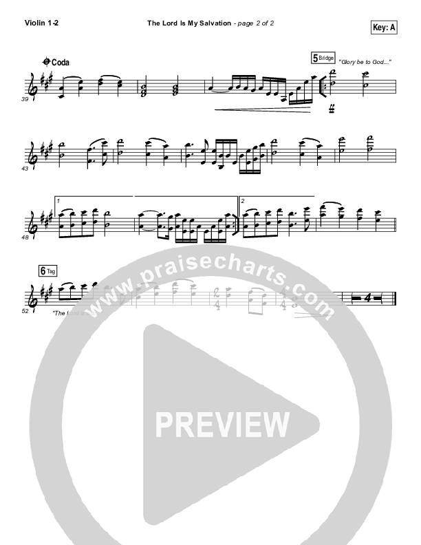 The Lord Is My Salvation Violin 1/2 (Keith & Kristyn Getty)