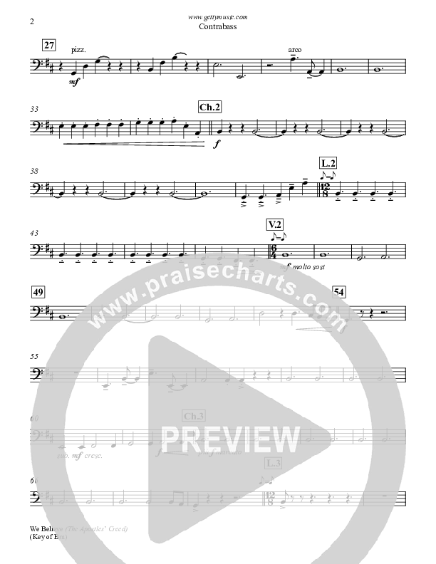 We Believe (Apostles Creed) Contrabass (Keith & Kristyn Getty)