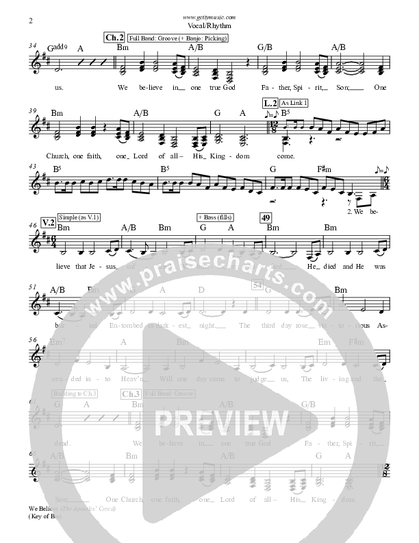 We Believe (Apostles Creed) Rhythm/Vocal (Keith & Kristyn Getty)