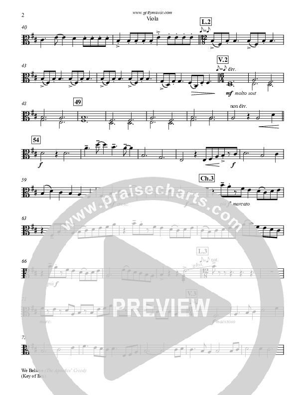 We Believe (Apostles Creed) Viola (Keith & Kristyn Getty)