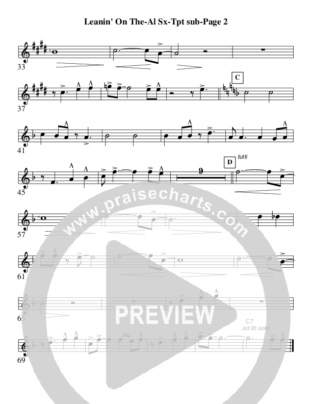 Leanin' On The Everlastin' Arms (Instrumental) Alto Sax (AnderKamp Music)