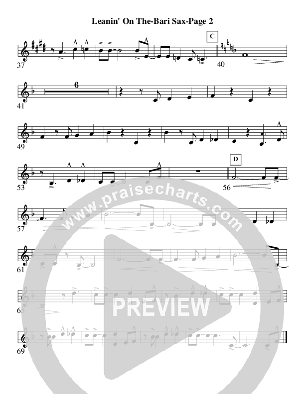 Leanin' On The Everlastin' Arms (Instrumental) Bari Sax (AnderKamp Music)