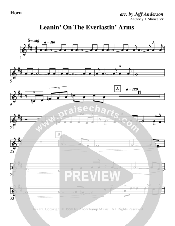 Leanin' On The Everlastin' Arms (Instrumental) French Horn (AnderKamp Music)