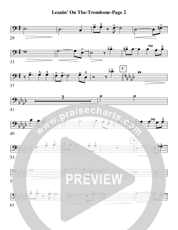 Leanin' On The Everlastin' Arms (Instrumental) Trombone (AnderKamp Music)