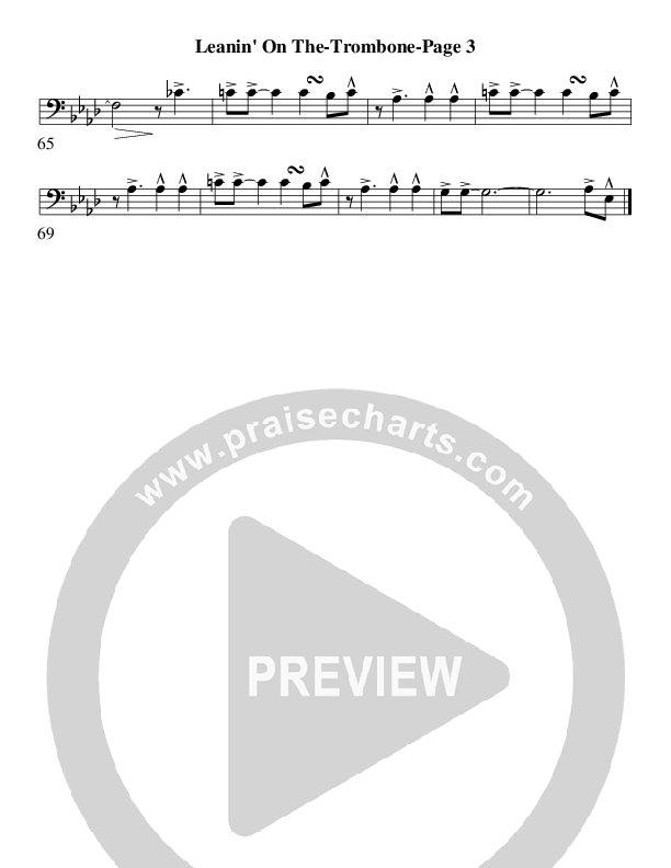 Leanin' On The Everlastin' Arms (Instrumental) Trombone (AnderKamp Music)