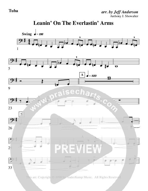 Leanin' On The Everlastin' Arms (Instrumental) Tuba (AnderKamp Music)