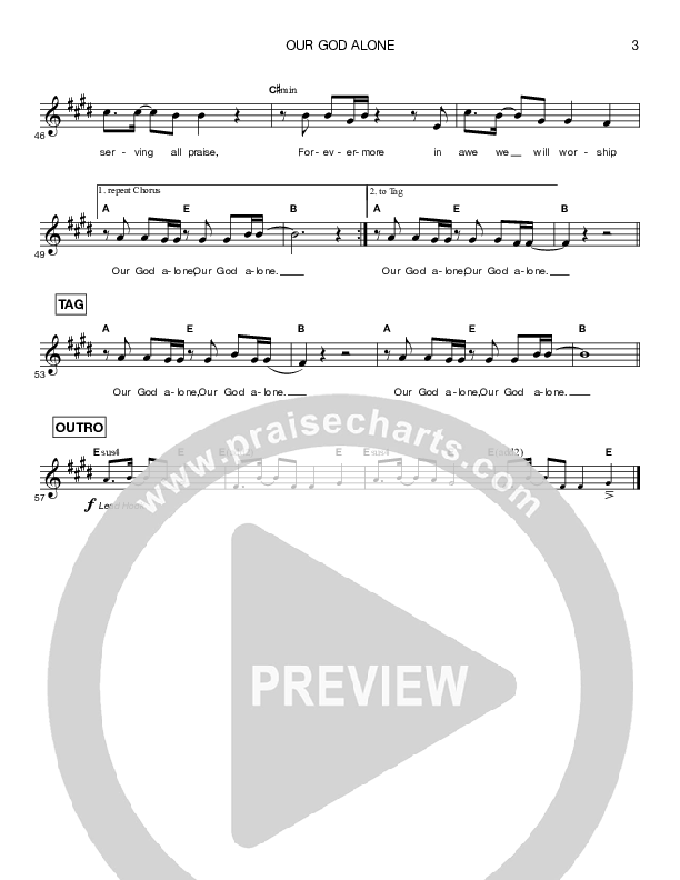 Our God Alone Lead Sheet (Shelly E. Johnson)