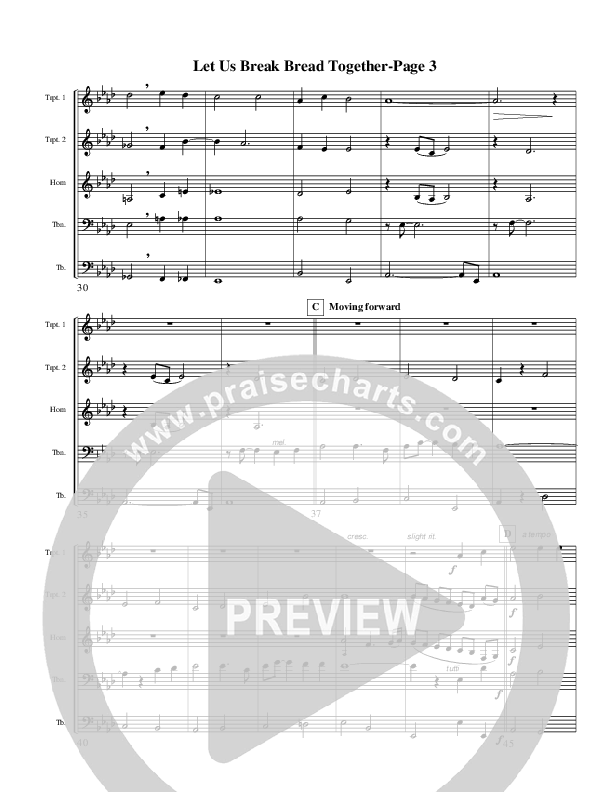 Let Us Break Bread Together (Instrumental) Conductor's Score (AnderKamp Music)