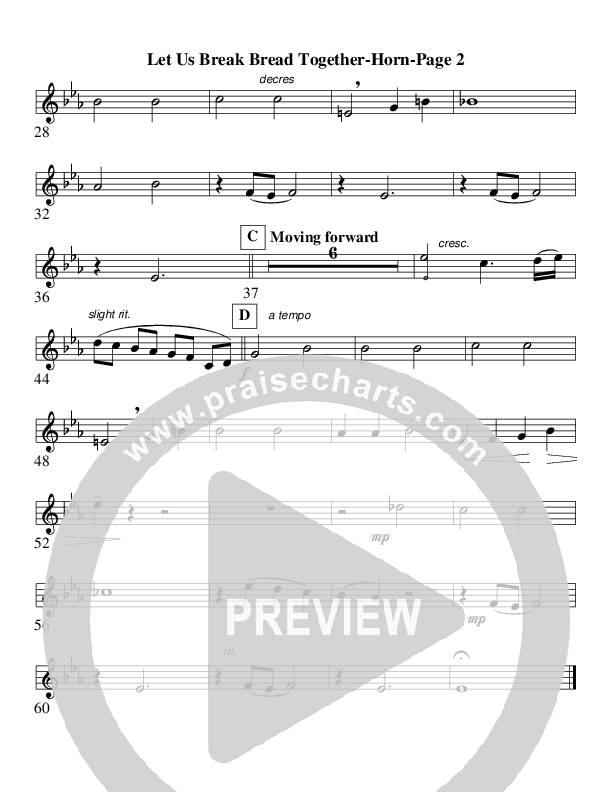 Let Us Break Bread Together (Instrumental) French Horn (AnderKamp Music)