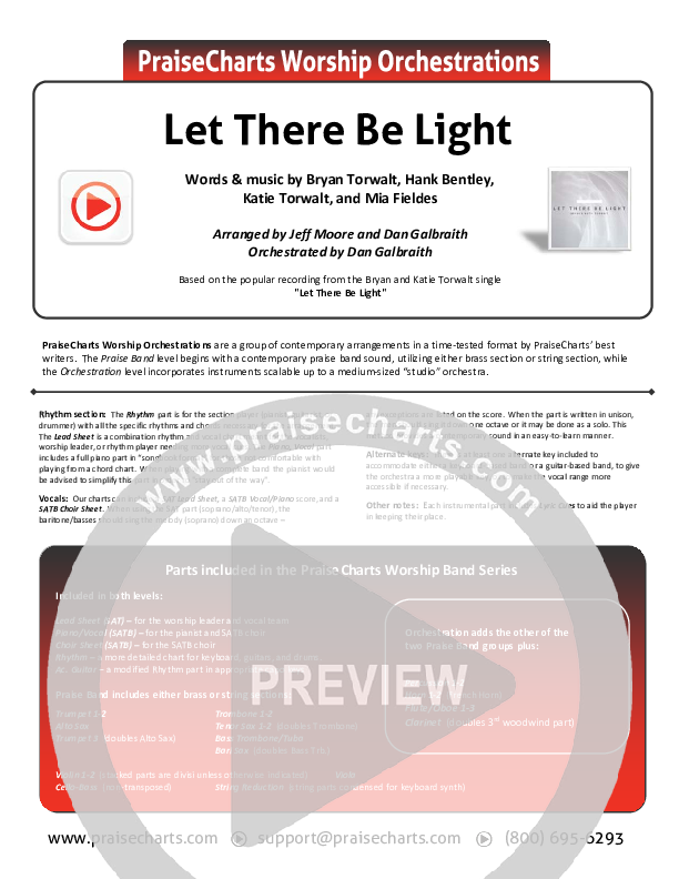 Let There Be Light Cover Sheet (Bryan & Katie Torwalt)