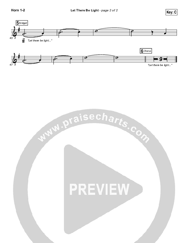 Let There Be Light French Horn 1/2 (Bryan & Katie Torwalt)