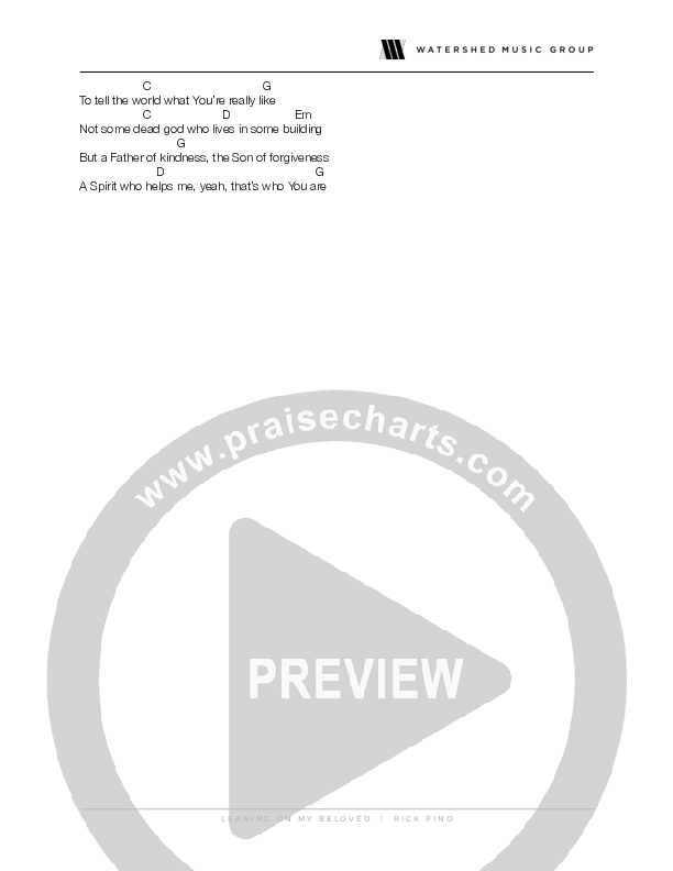 Harp In My Heart Chords & Lyrics (Rick Pino)