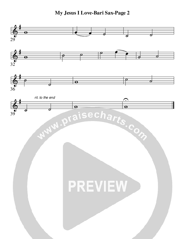 My Jesus I Love Thee (Instrumental) Bari Sax (AnderKamp Music)