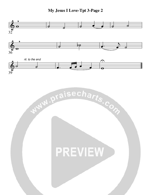 My Jesus I Love Thee (Instrumental) Trumpet 3 (AnderKamp Music)